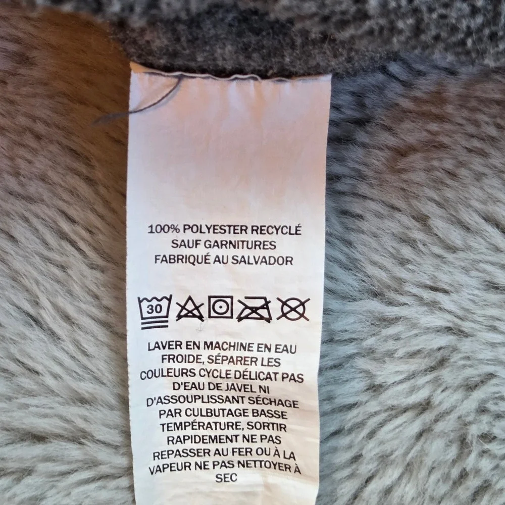 L.L. Bean Fleece Jacket Mens XL Tall Full Zip Mock Neck‎ Logo Grey Heather Solid